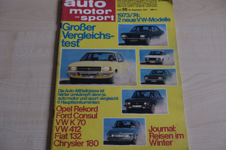 Deckblatt Auto Motor und Sport (26/1972)